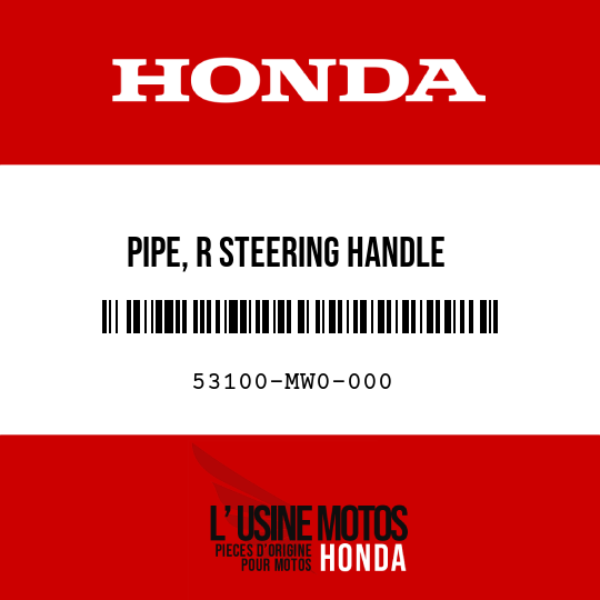 image de 53100-MW0-000 PIPE, R STEERING HANDLE