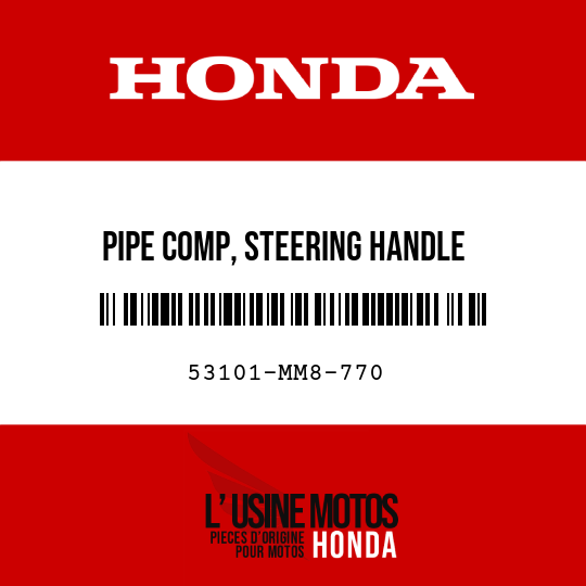 image de 53101-MM8-770 PIPE COMP, STEERING HANDLE