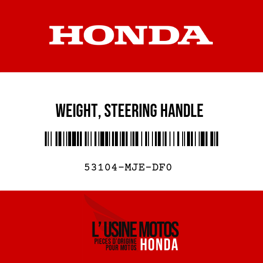 image de 53104-MJE-DF0 WEIGHT, STEERING HANDLE