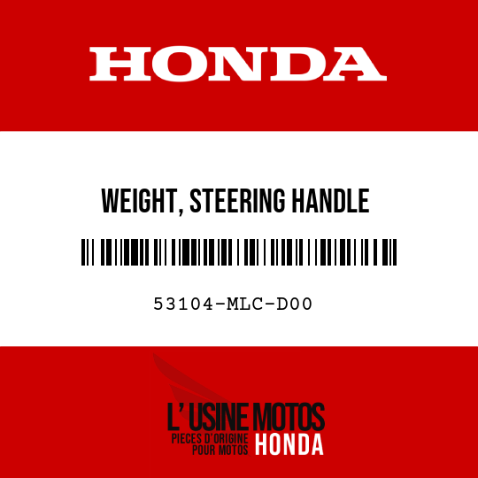 image de 53104-MLC-D00 WEIGHT, STEERING HANDLE