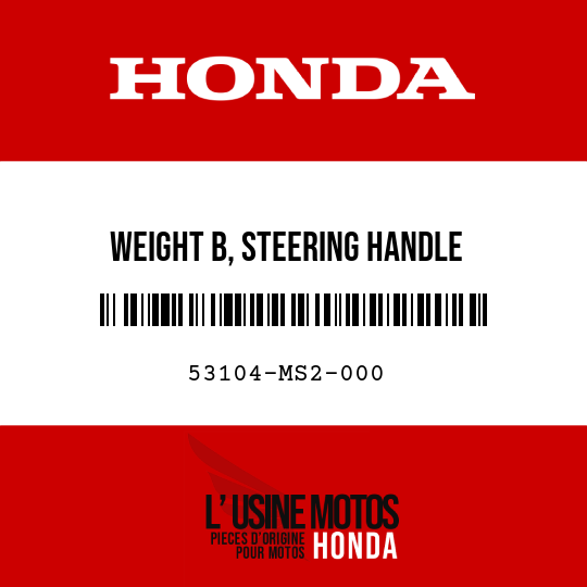 image de 53104-MS2-000 WEIGHT B, STEERING HANDLE