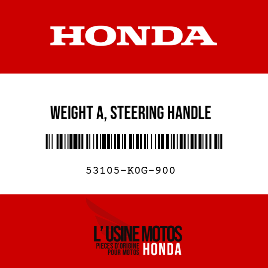image de 53105-K0G-900 WEIGHT A, STEERING HANDLE