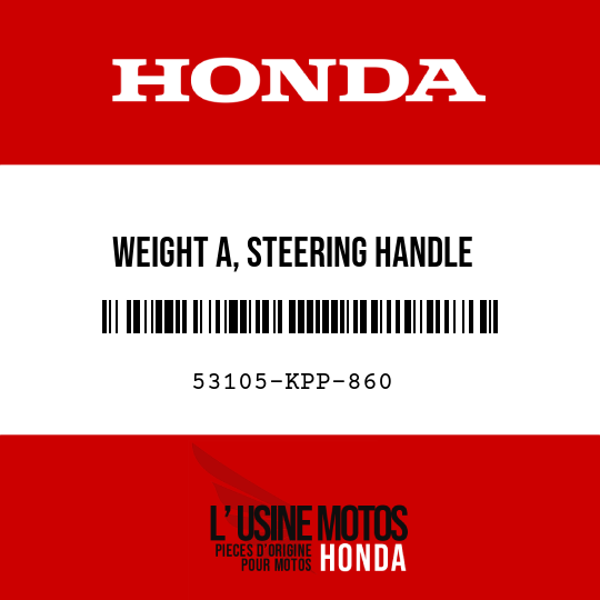 image de 53105-KPP-860 WEIGHT A, STEERING HANDLE