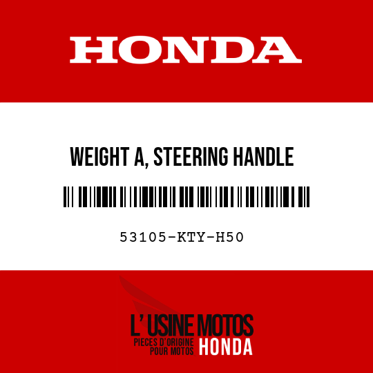 image de 53105-KTY-H50 WEIGHT A, STEERING HANDLE