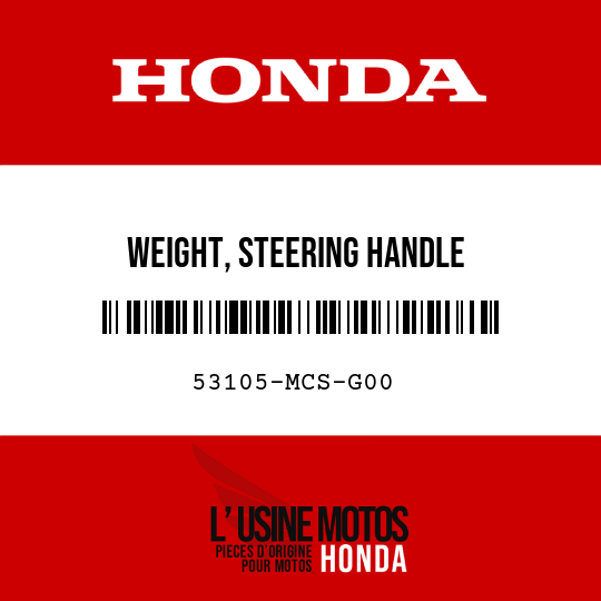 image de 53105-MCS-G00 WEIGHT, STEERING HANDLE