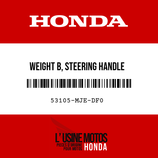 image de 53105-MJE-DF0 WEIGHT B, STEERING HANDLE