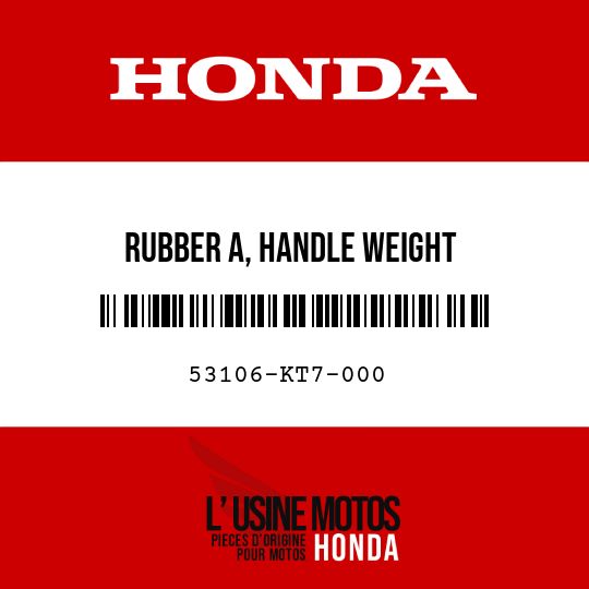 image de 53106-KT7-000 RUBBER A, HANDLE WEIGHT