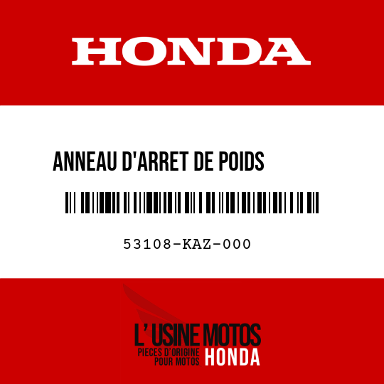 image de 53108-KAZ-000 ANNEAU D'ARRET DE POIDS       POIGNEE