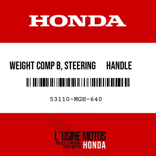 image de 53110-MGH-640 WEIGHT COMP B, STEERING      HANDLE