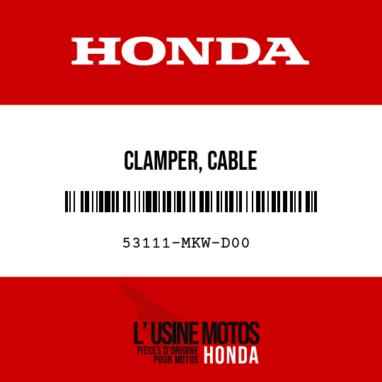image de 53111-MKW-D00 CLAMPER, CABLE