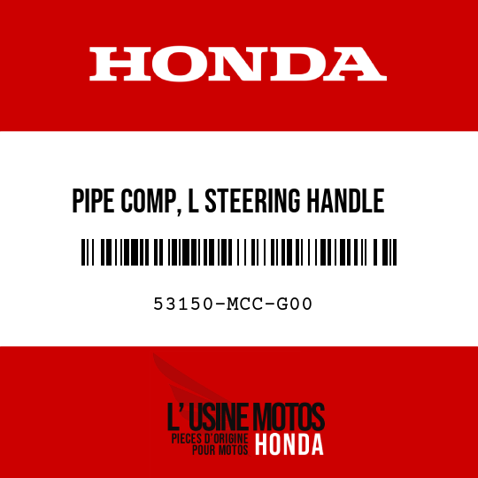image de 53150-MCC-G00 PIPE COMP, L STEERING HANDLE