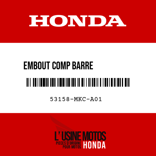 image de 53158-MKC-A01 EMBOUT COMP BARRE            ACCOUPLEMENT G (FILETAGE A GAUCHE)