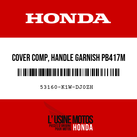 image de 53160-K1W-DJ0ZH COVER COMP, HANDLE GARNISH PB417M (PB417M MAT JEANS BLUE METALLIC)