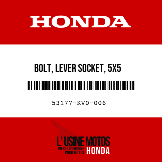image de 53177-KV0-006 BOLT, LEVER SOCKET, 5X5