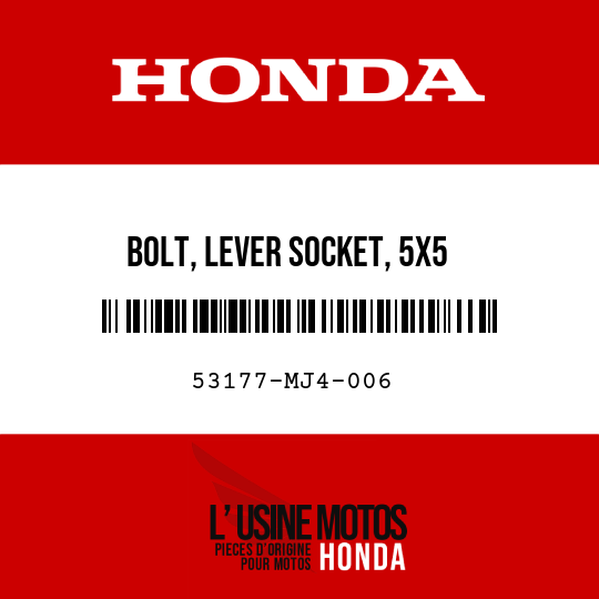 image de 53177-MJ4-006 BOLT, LEVER SOCKET, 5X5