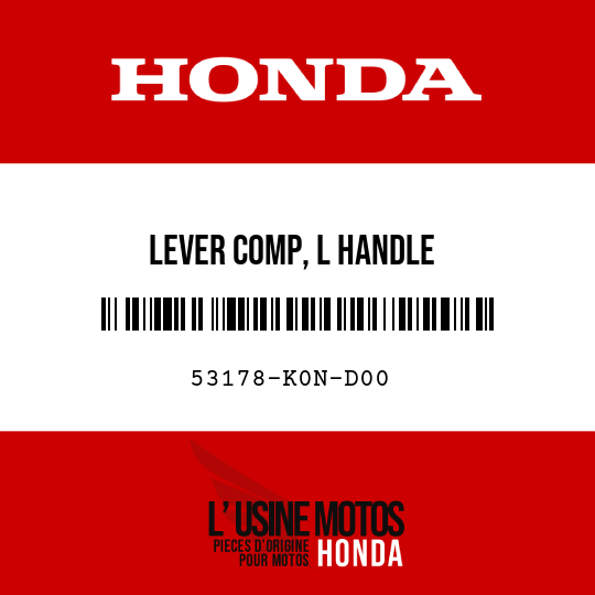 image de 53178-K0N-D00 LEVER COMP, L HANDLE