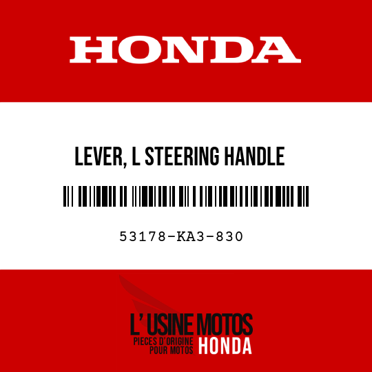 image de 53178-KA3-830 LEVER, L STEERING HANDLE