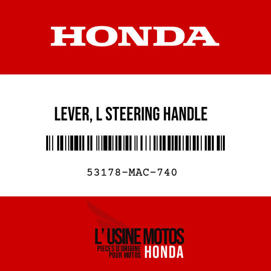 image de 53178-MAC-740 LEVER, L STEERING HANDLE
