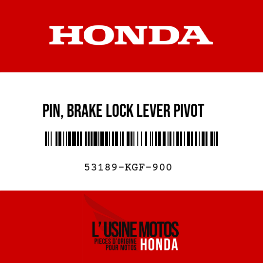 image de 53189-KGF-900 PIN, BRAKE LOCK LEVER PIVOT