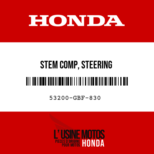 image de 53200-GBF-830 STEM COMP, STEERING