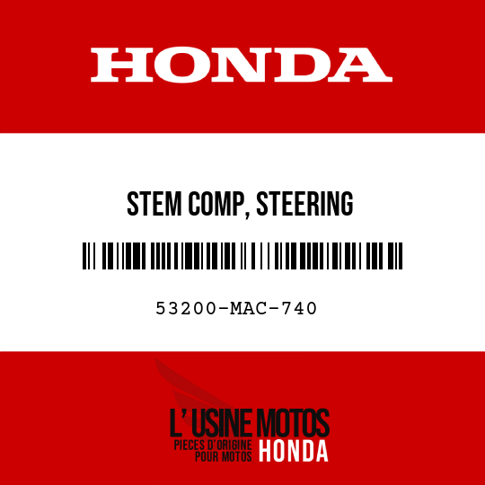 image de 53200-MAC-740 STEM COMP, STEERING