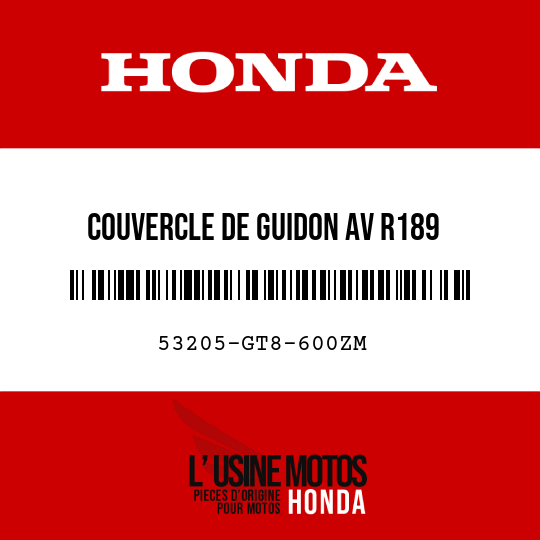 image de 53205-GT8-600ZM COUVERCLE DE GUIDON AV R189