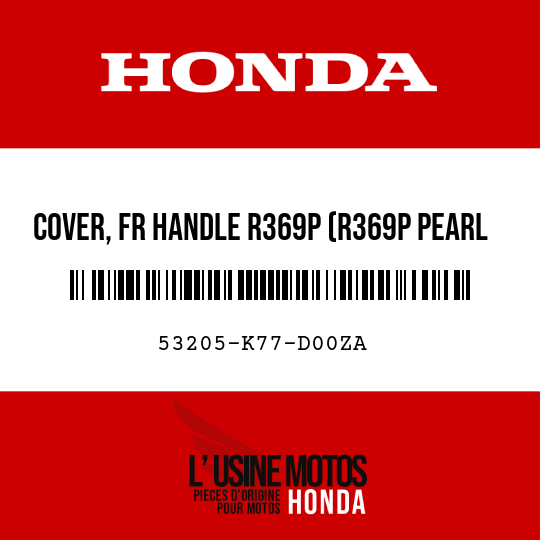 image de 53205-K77-D00ZA COVER, FR HANDLE R369P (R369P PEARL SPLENDOR RED)