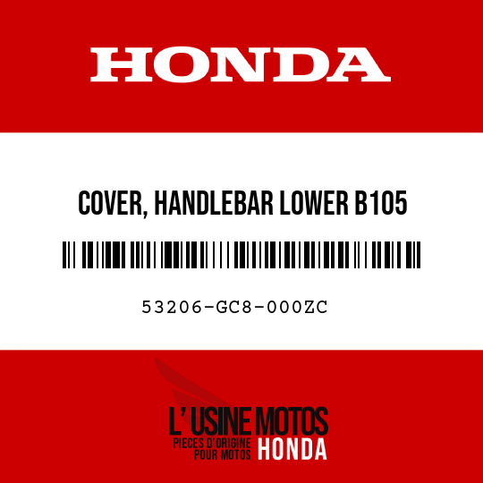 image de 53206-GC8-000ZC COVER, HANDLEBAR LOWER B105