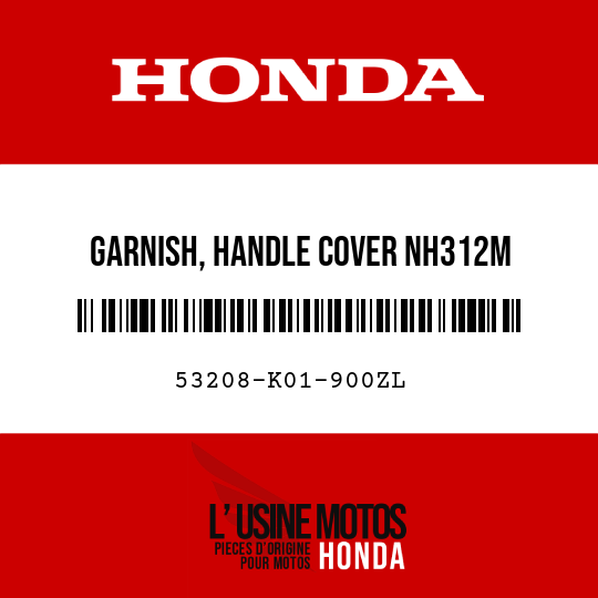 image de 53208-K01-900ZL GARNISH, HANDLE COVER NH312M (NH312M MAT CYNOS GRAY METALLIC)