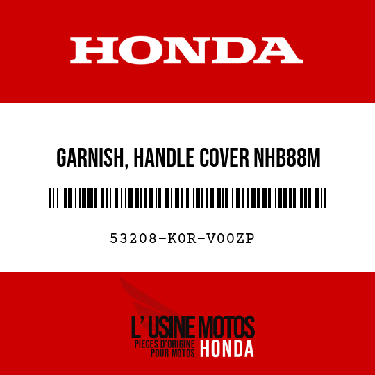 image de 53208-K0R-V00ZP GARNISH, HANDLE COVER NHB88M (NHB88M MAT RUTHENIUM SILVER METALLIC)