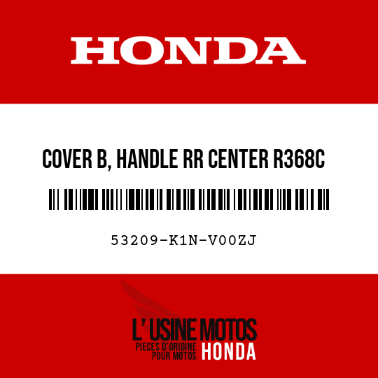 image de 53209-K1N-V00ZJ COVER B, HANDLE RR CENTER R368C (R368C CANDY LUSTER RED)