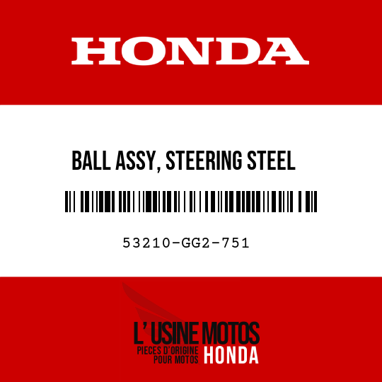 image de 53210-GG2-751 BALL ASSY, STEERING STEEL