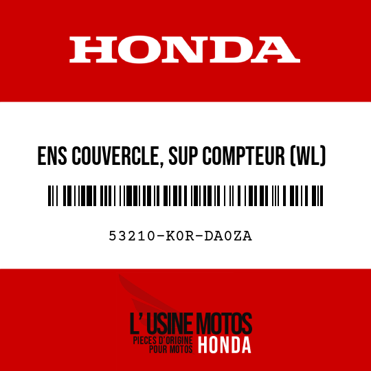 image de 53210-K0R-DA0ZA ENS COUVERCLE, SUP COMPTEUR (WL) TYPE2