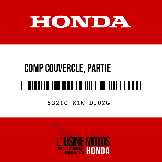 image de 53210-K1W-DJ0ZG COMP COUVERCLE, PARTIE       SUPERIEURE COMPTEUR NHC70