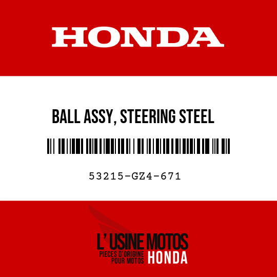 image de 53215-GZ4-671 BALL ASSY, STEERING STEEL