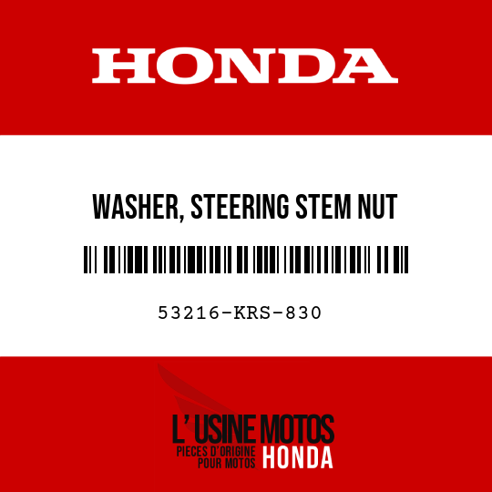 image de 53216-KRS-830 WASHER, STEERING STEM NUT