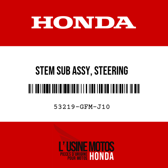 image de 53219-GFM-J10 STEM SUB ASSY, STEERING
