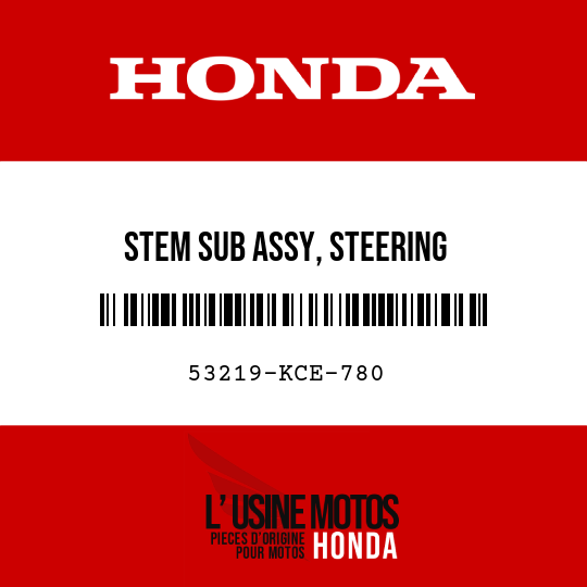 image de 53219-KCE-780 STEM SUB ASSY, STEERING