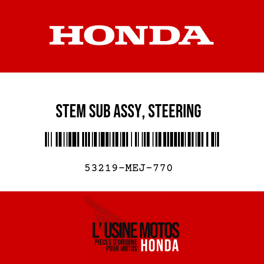 image de 53219-MEJ-770 STEM SUB ASSY, STEERING