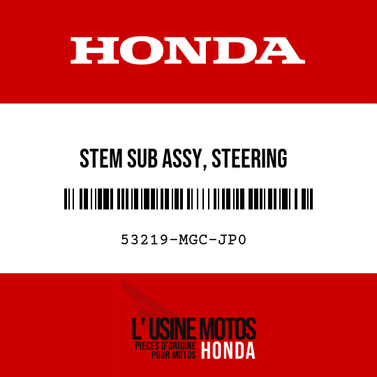image de 53219-MGC-JP0 STEM SUB ASSY, STEERING