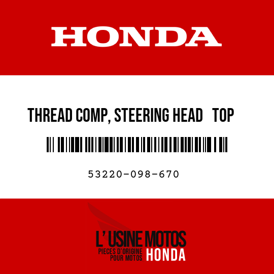 image de 53220-098-670 THREAD COMP, STEERING HEAD   TOP