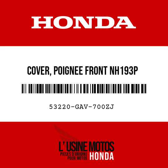 image de 53220-GAV-700ZJ COVER, POIGNEE FRONT NH193P