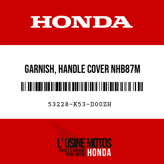 image de 53228-K53-D00ZH GARNISH, HANDLE COVER NHB87M (NHB87M LUCENT SILVER METALLIC)