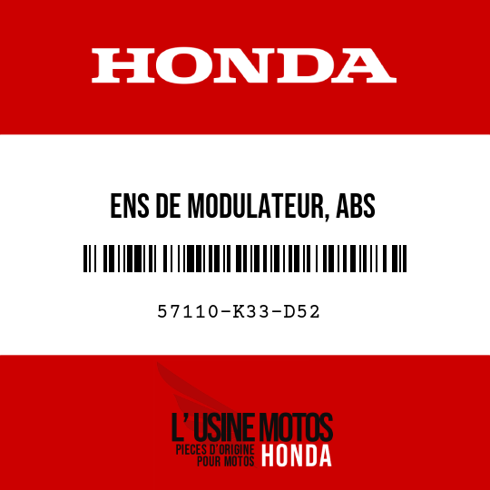 image de 57110-K33-D52 ENS DE MODULATEUR, ABS