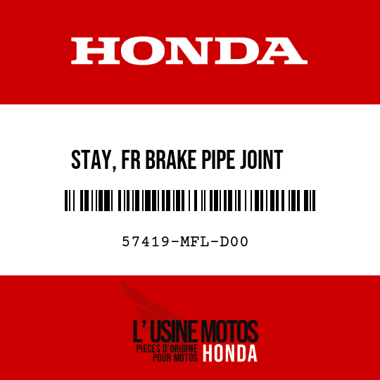 image de 57419-MFL-D00 STAY, FR BRAKE PIPE JOINT