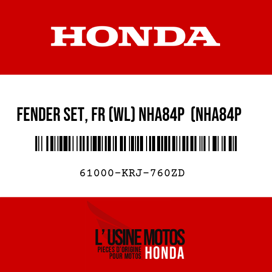 image de 61000-KRJ-760ZD FENDER SET, FR (WL) NHA84P  (NHA84P PEARL NIGHTSTAR BLACK)