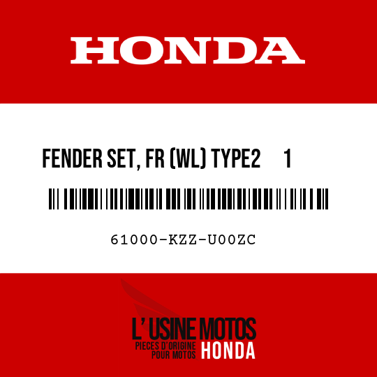 image de 61000-KZZ-U00ZC FENDER SET, FR (WL) TYPE2     1 (TYPE2     1 )