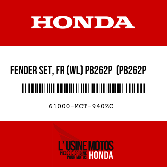 image de 61000-MCT-940ZC FENDER SET, FR (WL) PB262P  (PB262P PEARL GREAT BLUE)