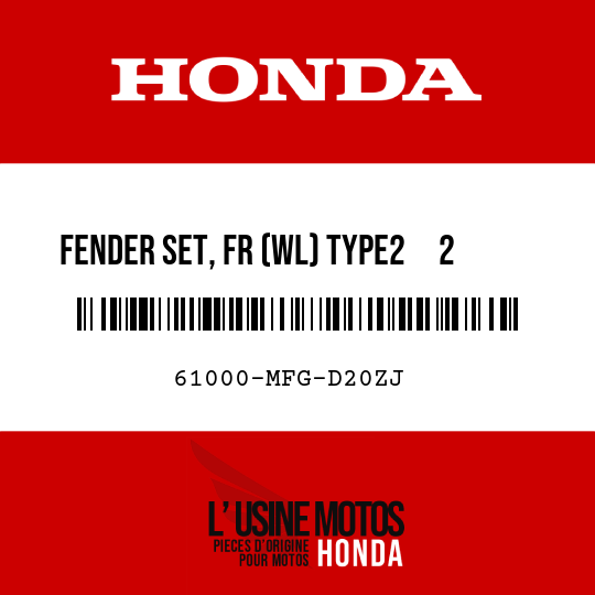 image de 61000-MFG-D20ZJ FENDER SET, FR (WL) TYPE2     2  (TYPE2     2 )