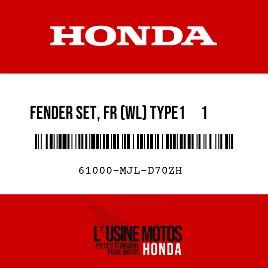 image de 61000-MJL-D70ZH FENDER SET, FR (WL) TYPE1     1 (TYPE1     1 )